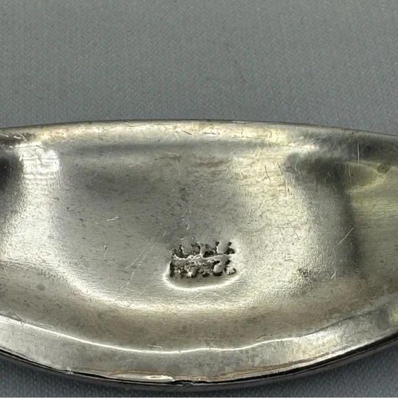 Vintage Taxco Mexico Mother of Pearl Floral Inlay Silver Bracelet Southwestern - Picture 7 of 10